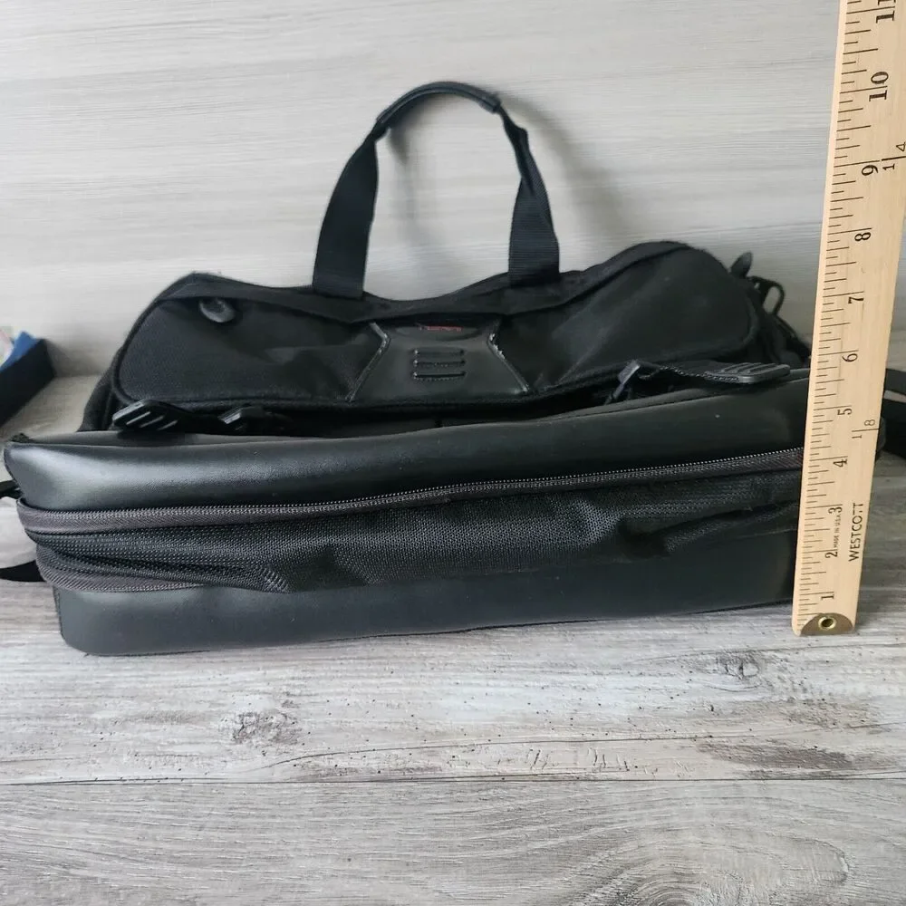 Tumi T-Tech T2 Carry On Expandable Nylon Ballistic Laptop Briefcase Bag w/ Strap